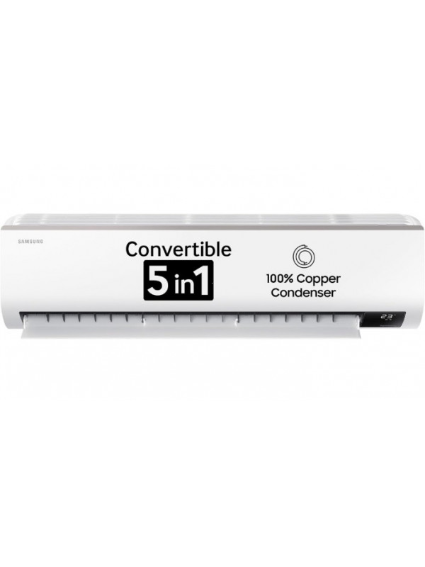 Air Conditioner: Samsung 1.5 Ton 5 Star (5-in-1 Convertible Cooling, 2023 Model, Stabilizer Free Operation (100-290 V Range), AR18CYNZABE) Inverter Split AC